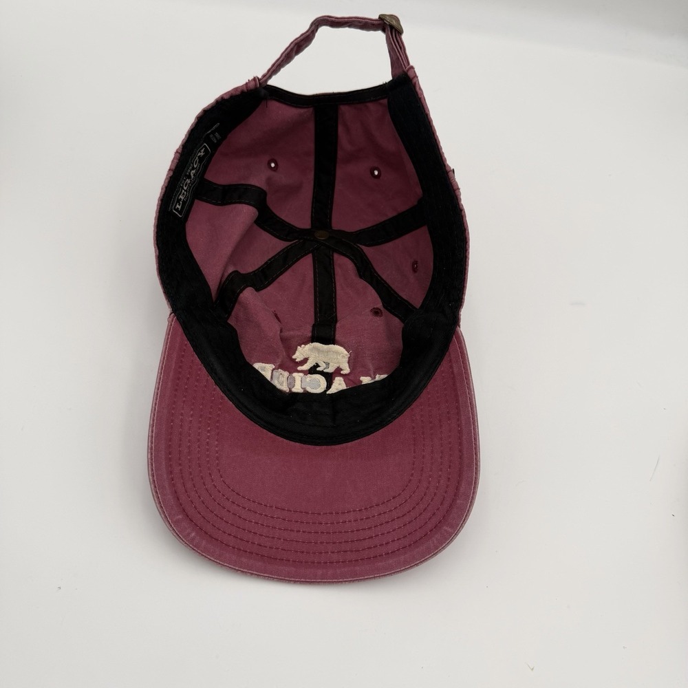Legacy Glacier National Park bear embroidered strapback hat burgundy adult OS - Picture 5 of 7